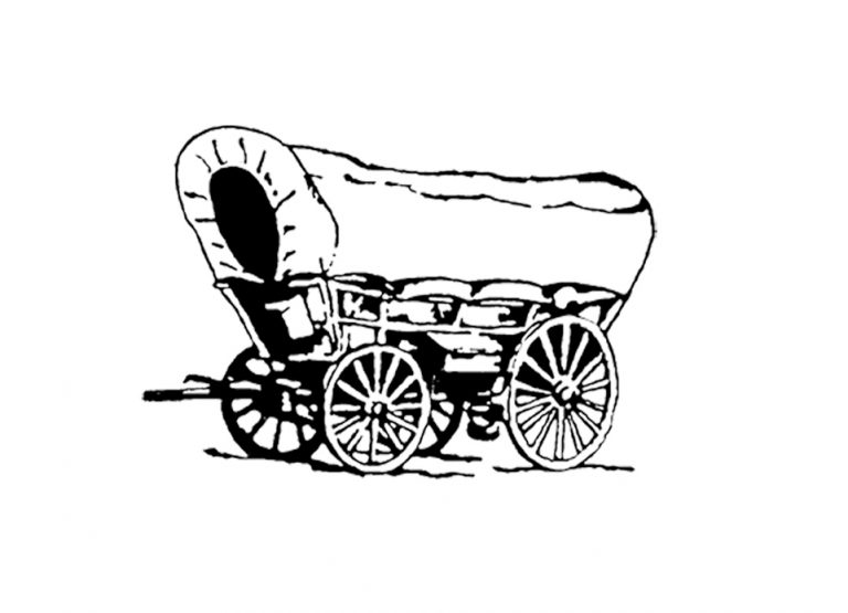 old pioneer logo wagon | Old Pioneer Press